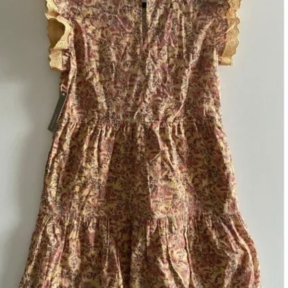 Anthropologie Seen Worn Kept Yellow Floral Dress Size M - Picture 4 of 5